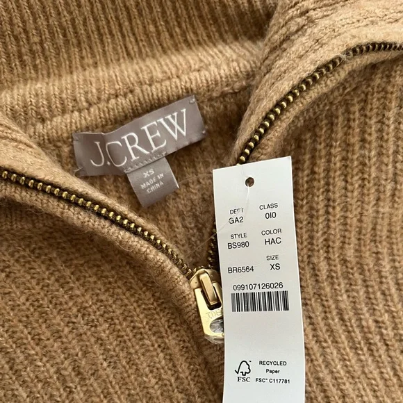 J Crew Half-zip stretch sweater - Picture 2 of 6